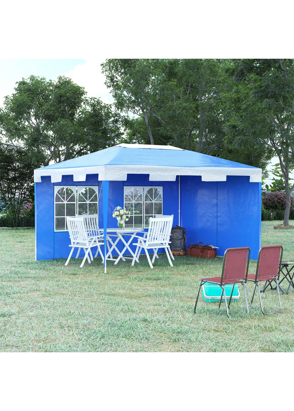 Outsunny 3 x 4 m Garden Gazebo Marquee Party Tent