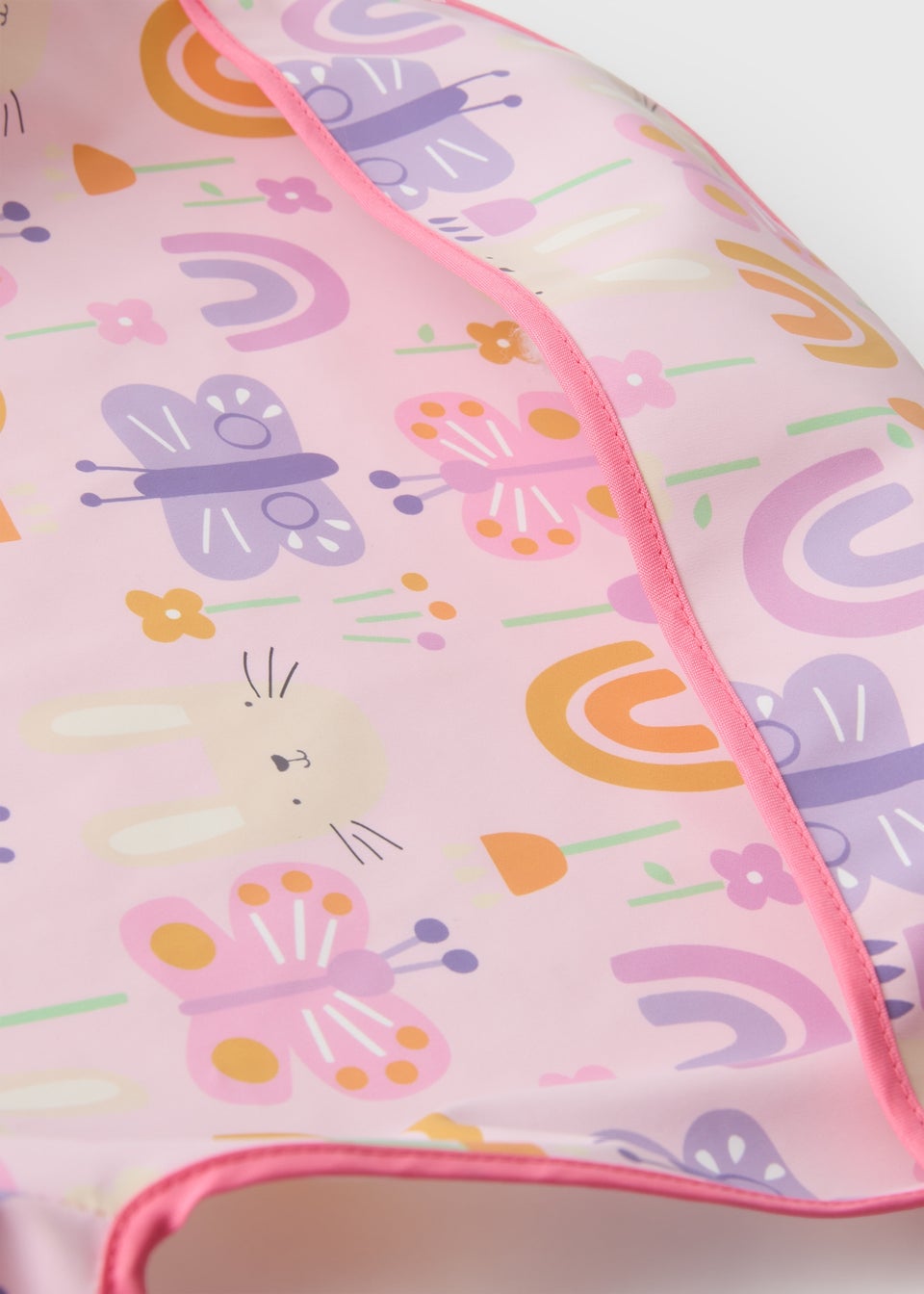 Baby Pink Butterfly Coverall Bib