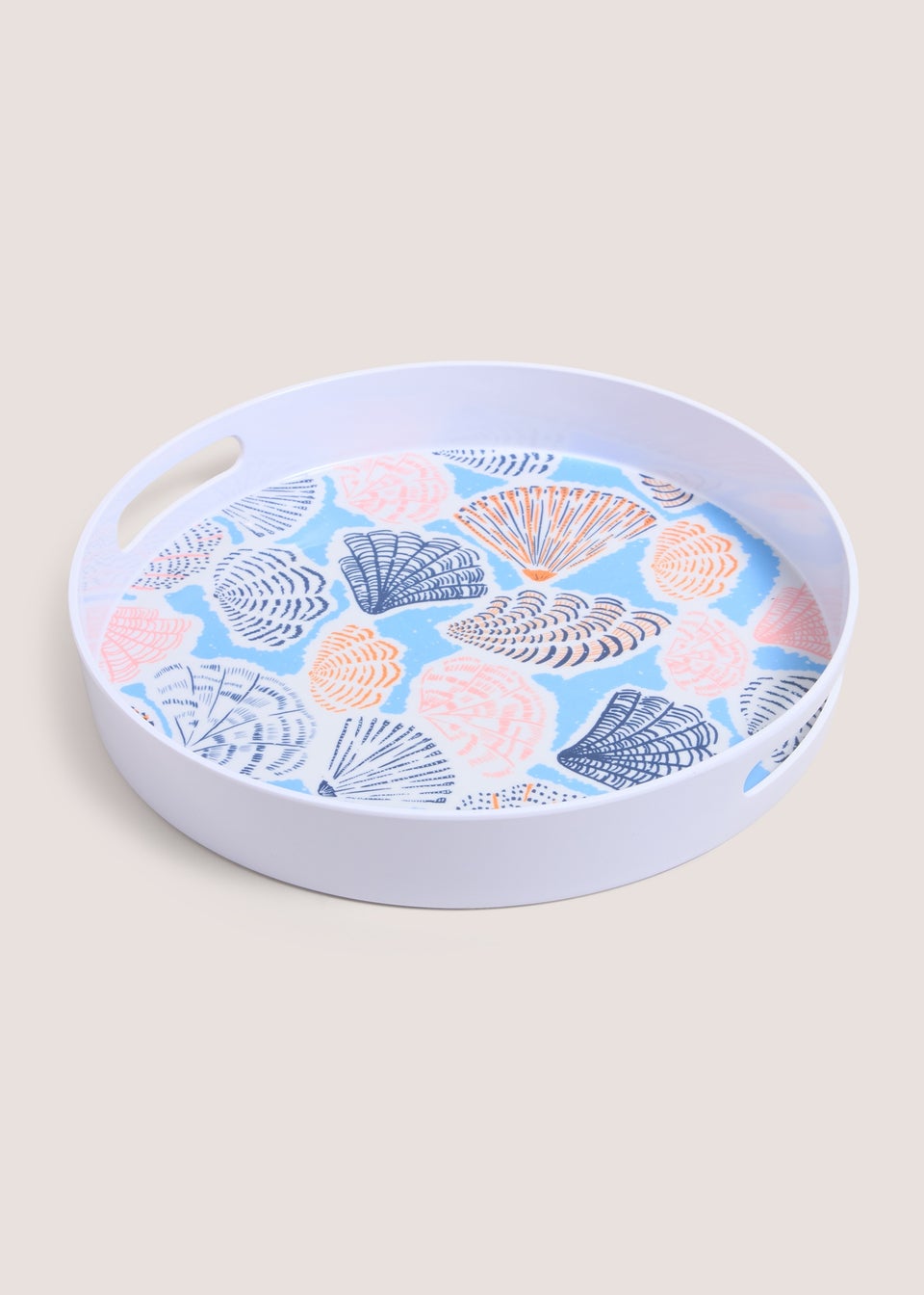 Blue Shell Melamine Tray